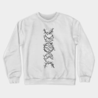 Branch and Vine Moon Phases (Vertical) Crewneck Sweatshirt